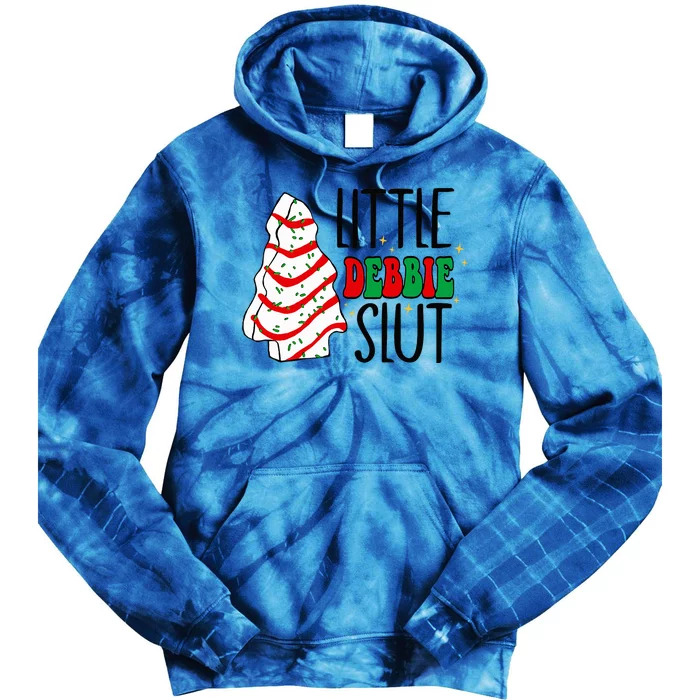 Littie Debbie Slut Funny Christmas Tree Cakes Xmas Tie Dye Hoodie