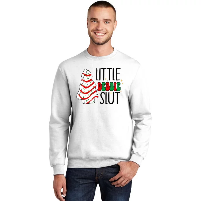 Littie Debbie Slut Funny Christmas Tree Cakes Xmas Sweatshirt