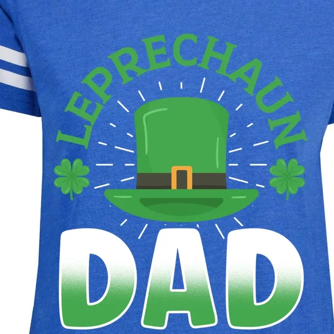 Leprechaun Dad St Patricks Day Ireland Shamrock Irish Father Funny Gift Enza Ladies Jersey Football T-Shirt