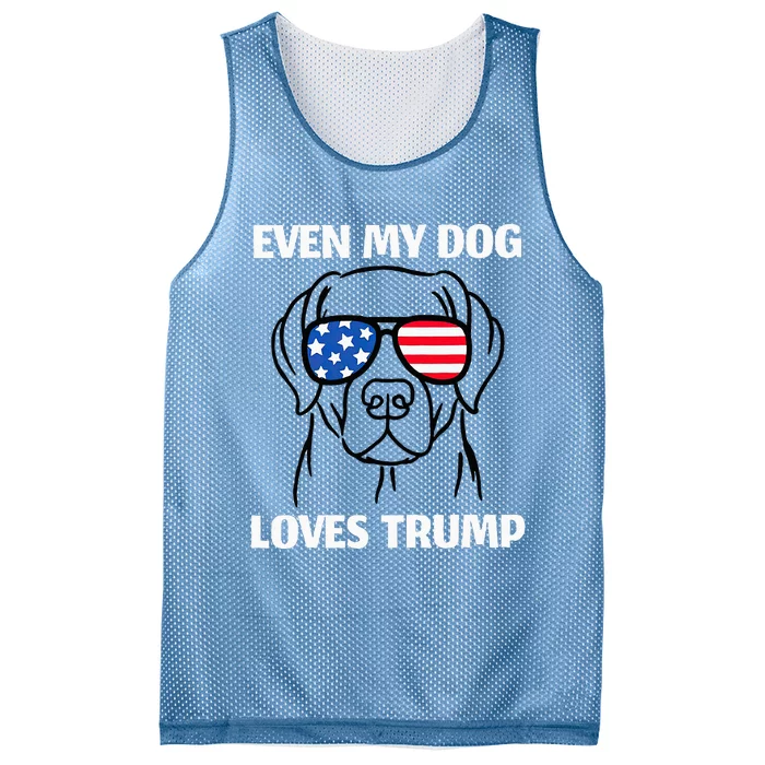 Labrador Dog Sunglasses Usa Flag Even My Dog Loves Trump Mesh Reversible Basketball Jersey Tank