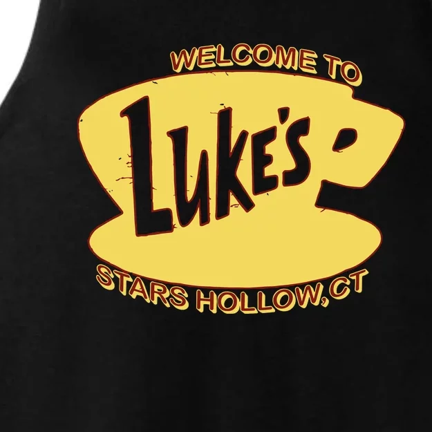 LukeS Diner Stars Hollow Ladies Tri-Blend Wicking Tank