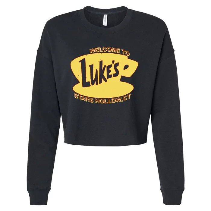 LukeS Diner Stars Hollow Cropped Pullover Crew