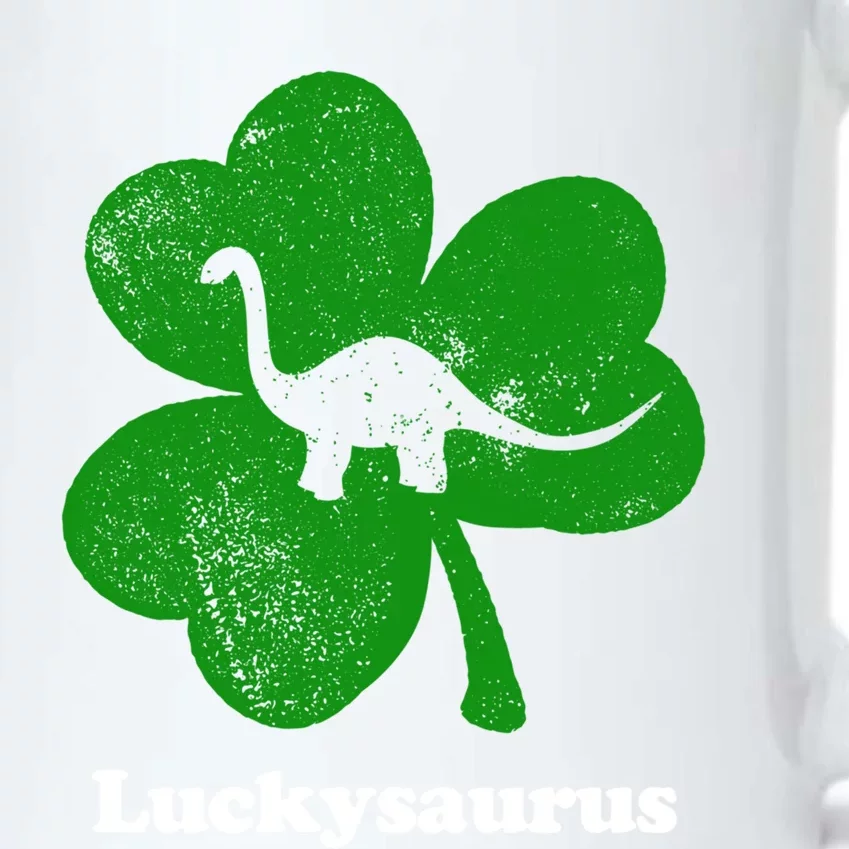 Lucky Dinosaur St Patricks Day Irish Shamrock Luckysaurus Gift Black Color Changing Mug