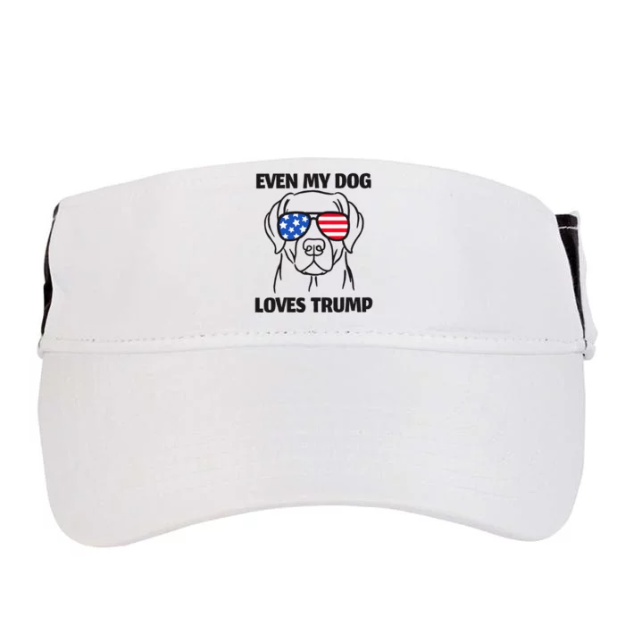 Labrador Dog Sunglasses Usa Flag Even My Dog Loves Trump Adult Drive Performance Visor