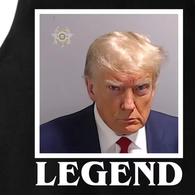 Legend Donald Trump Mugshot Pro Trump Ladies Tri-Blend Wicking Tank