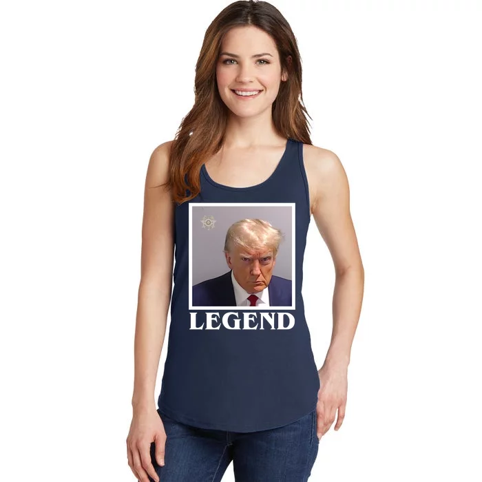 Legend Donald Trump Mugshot Pro Trump Ladies Essential Tank