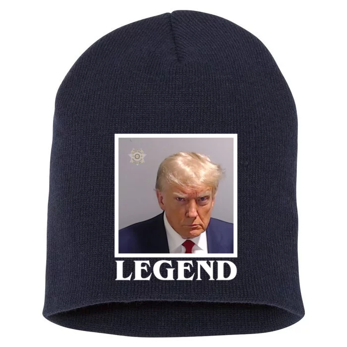 Legend Donald Trump Mugshot Pro Trump Short Acrylic Beanie