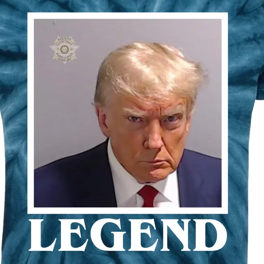 Legend Donald Trump Mugshot Pro Trump Kids Tie-Dye T-Shirt