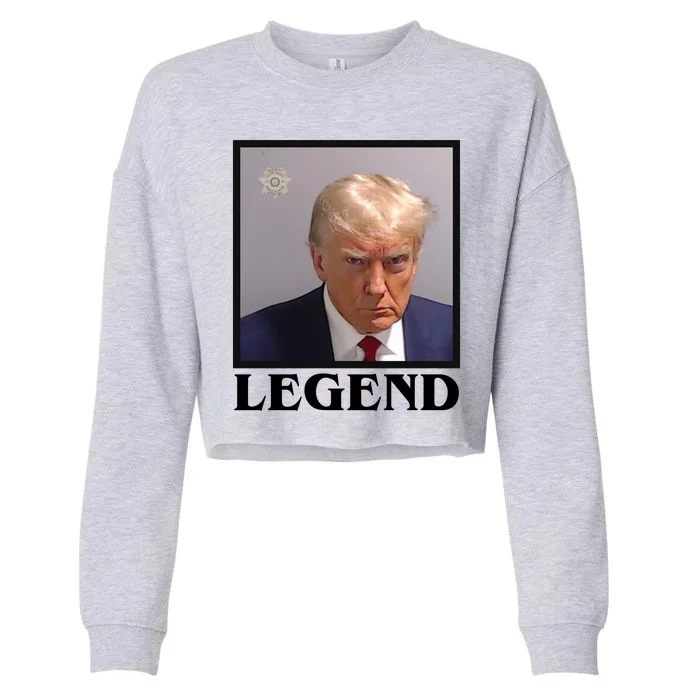 Legend Donald Trump Mugshot Pro Trump Cropped Pullover Crew