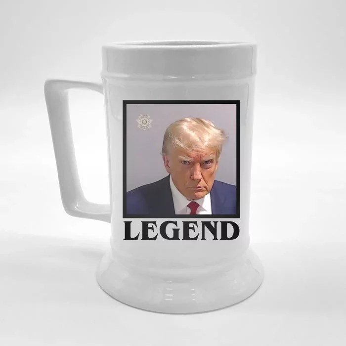 Legend Donald Trump Mugshot Pro Trump Front & Back Beer Stein