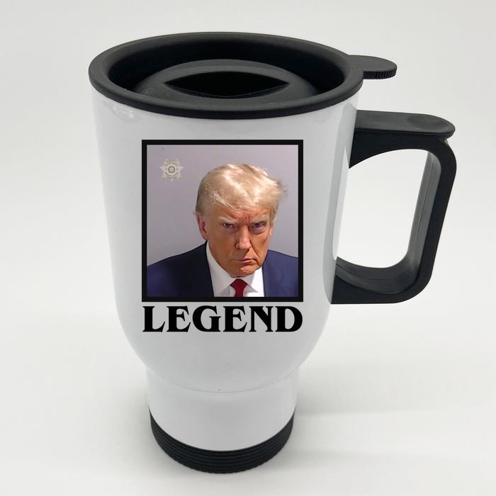 Legend Donald Trump Mugshot Pro Trump Front & Back Stainless Steel Travel Mug