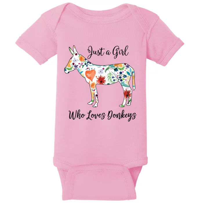 LOVES DONKEYS Tee Baby Bodysuit