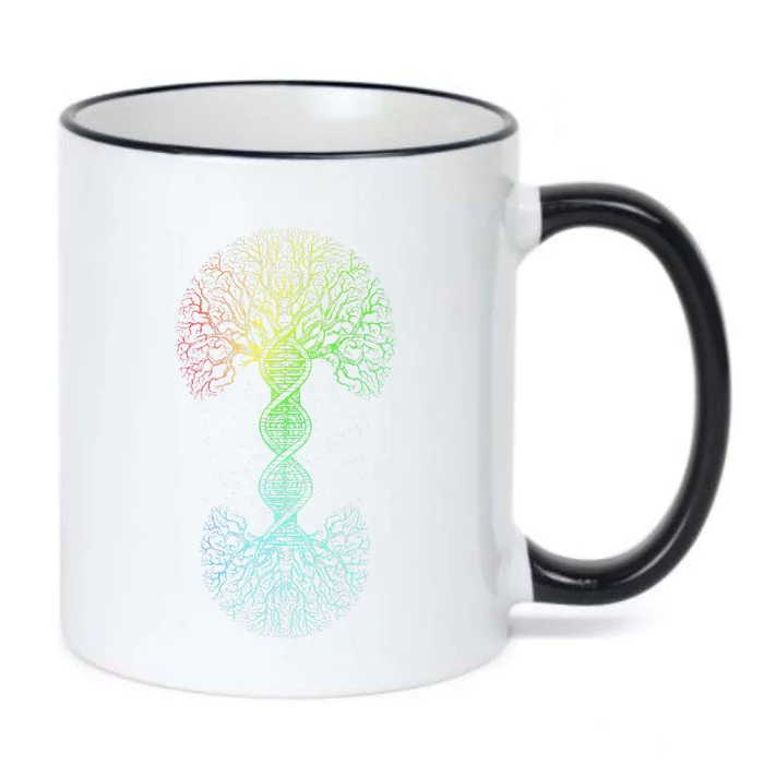 Love DNA Tree Of Life Science Of Genetics Earth Day Genealogy Black Color Changing Mug