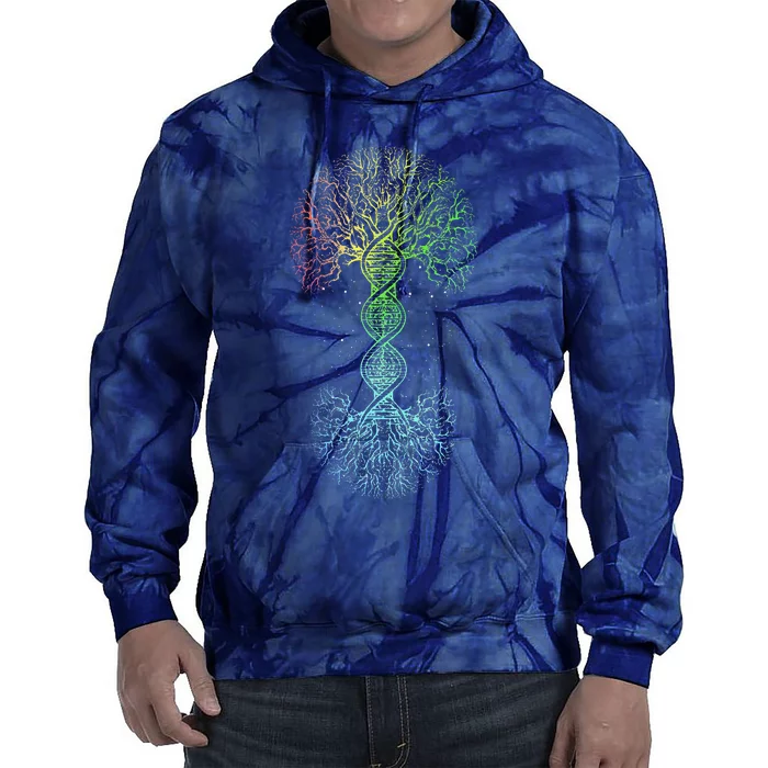 Love DNA Tree Of Life Science Of Genetics Earth Day Genealogy Tie Dye Hoodie