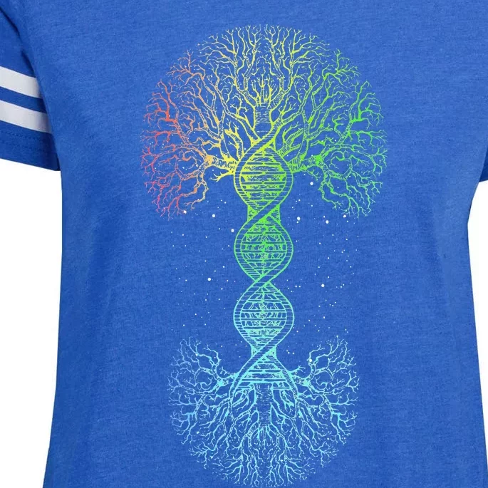 Love DNA Tree Of Life Science Of Genetics Earth Day Genealogy Enza Ladies Jersey Football T-Shirt