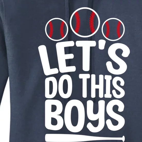 Let's Do This Baseball Mom Life Game Day Cheer Mom Gift Women's Pullover Hoodie