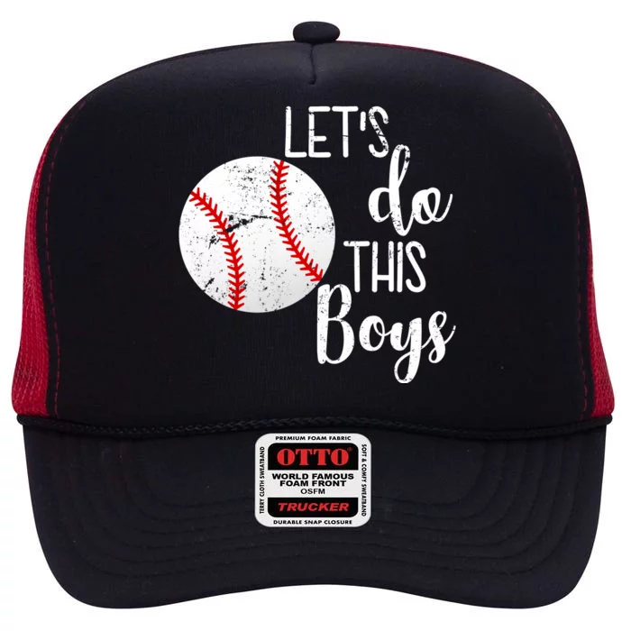 Let's Do This Boys Baseball High Crown Mesh Trucker Hat