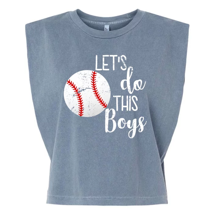 Let's Do This Boys Baseball Garment-Dyed Women's Muscle Tee