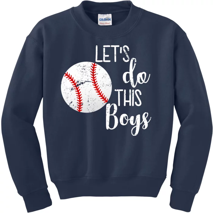 Let's Do This Boys Baseball Kids Sweatshirt