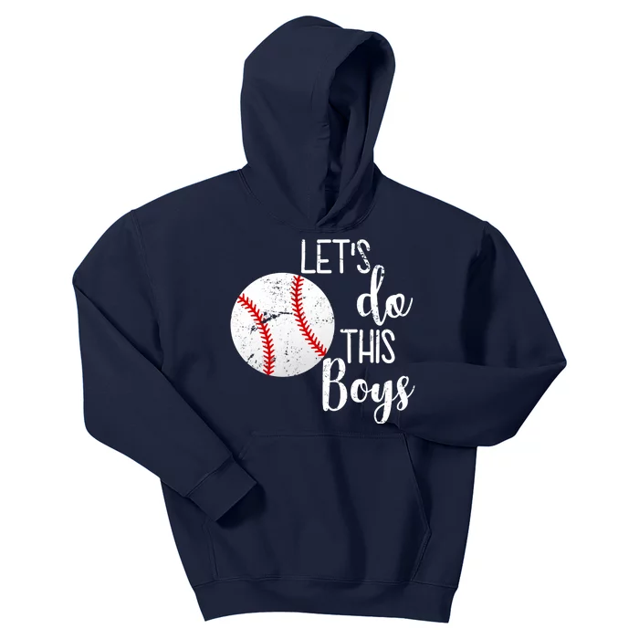 Let's Do This Boys Baseball Kids Hoodie