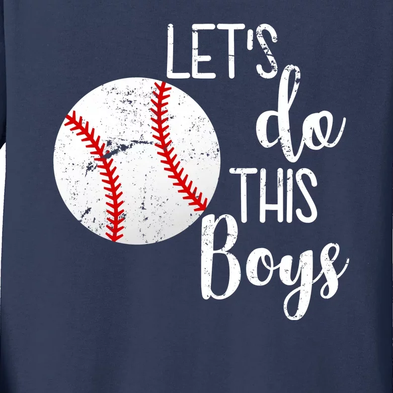 Let's Do This Boys Baseball Kids Long Sleeve Shirt