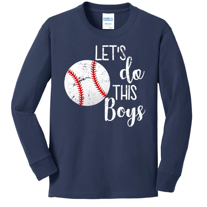 Let's Do This Boys Baseball Kids Long Sleeve Shirt