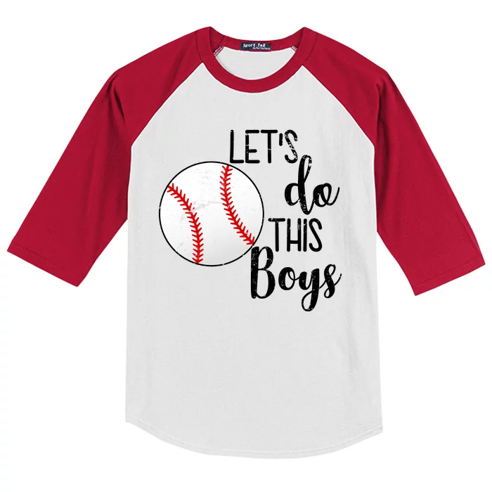 Let's Do This Boys Baseball Kids Colorblock Raglan Jersey