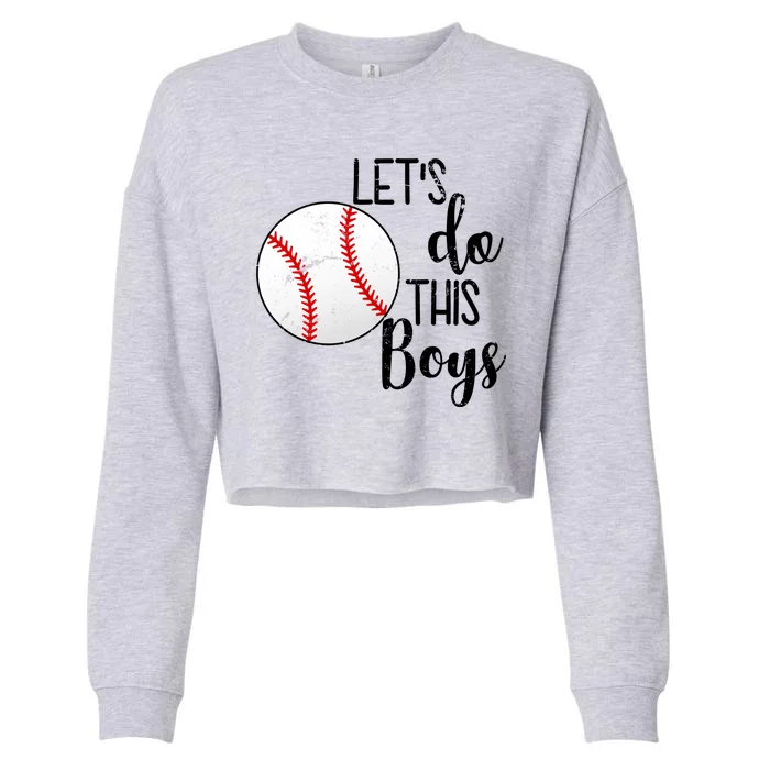 Let's Do This Boys Baseball Cropped Pullover Crew