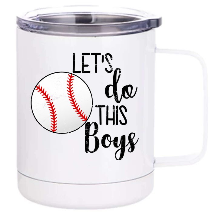 Let's Do This Boys Baseball Front & Back 12oz Stainless Steel Tumbler Cup