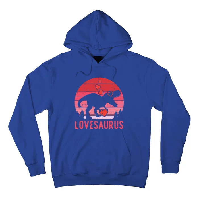 Lovesaurus Dino Trex Valentines Day Gift Hoodie