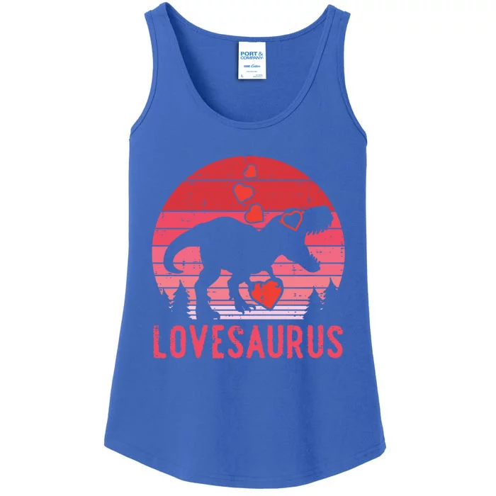 Lovesaurus Dino Trex Valentines Day Gift Ladies Essential Tank