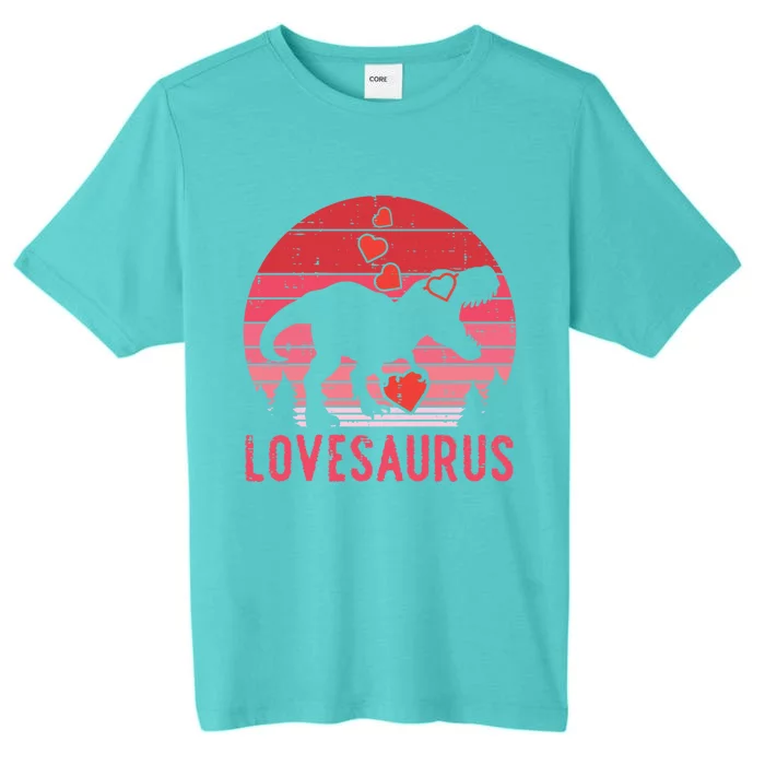 Lovesaurus Dino Trex Valentines Day Gift ChromaSoft Performance T-Shirt