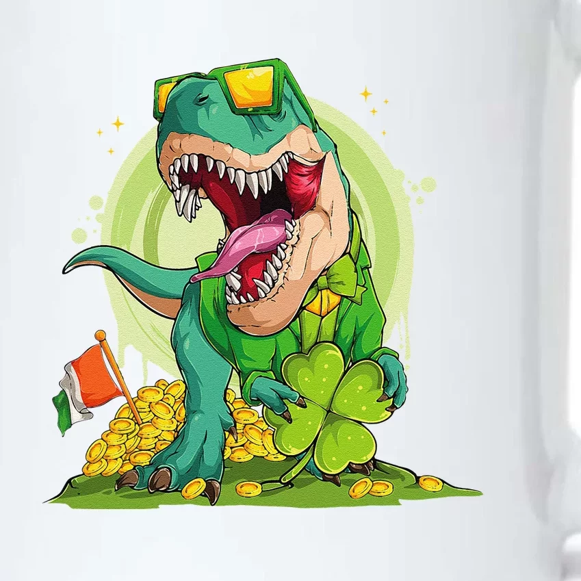 Lucky Dinosaur TRex Leprechaun Clover Irish Sunglasses Black Color Changing Mug