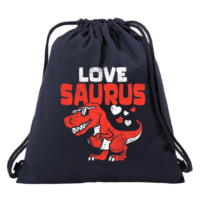 Lovesaurus Dinosaur T Rex Dino Cute Valentines Day Gift Drawstring Bag