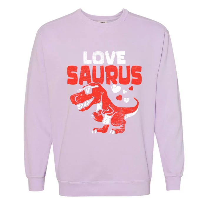 Lovesaurus Dinosaur T Rex Dino Cute Valentines Day Gift Garment-Dyed Sweatshirt