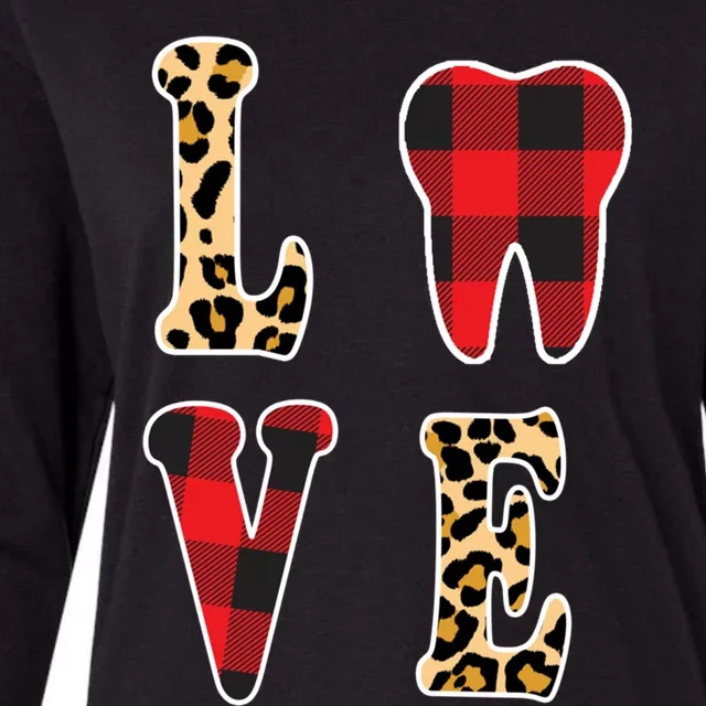 Love Dentist Teeth Dentist Valentines Day Dental Assistant Gift Womens Cotton Relaxed Long Sleeve T-Shirt