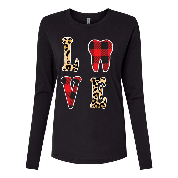 Love Dentist Teeth Dentist Valentines Day Dental Assistant Gift Womens Cotton Relaxed Long Sleeve T-Shirt