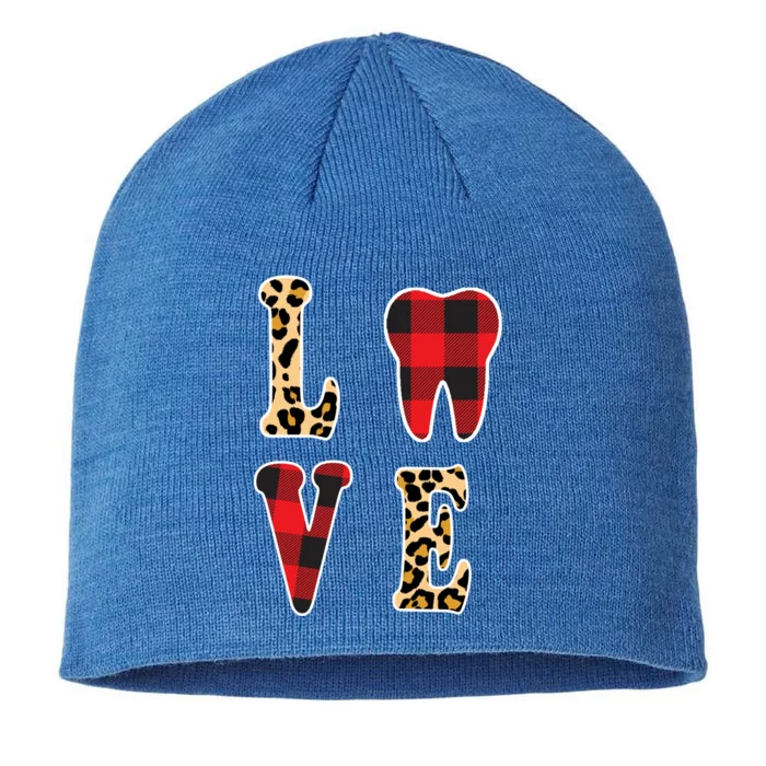 Love Dentist Teeth Dentist Valentines Day Dental Assistant Gift 8 1/2in Sustainable Knit Beanie