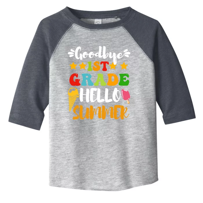 Last Day Teacher Students Goodbye 1st Grade Hello Summer Great Gift Toddler Fine Jersey T-Shirt