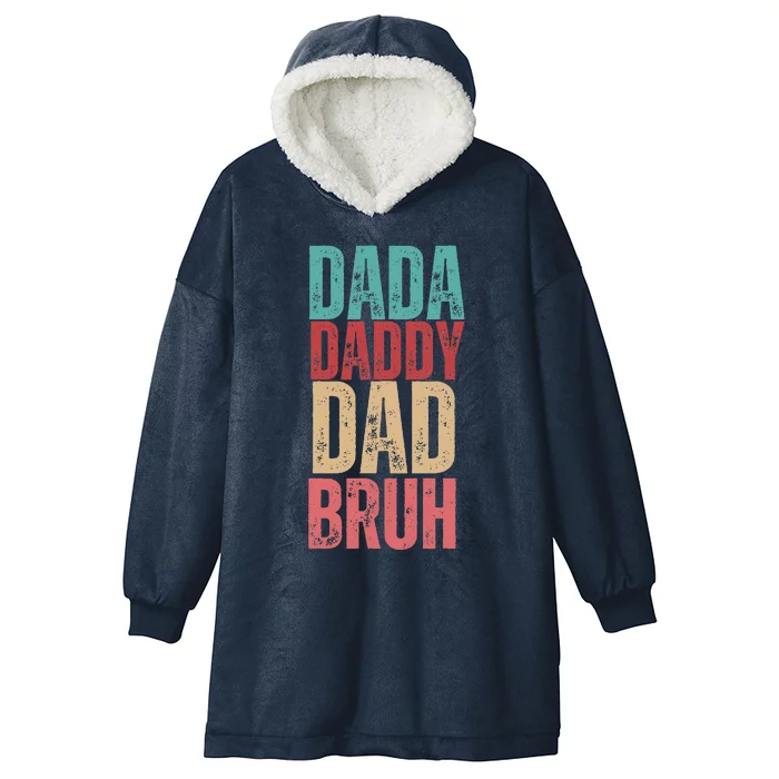 Lovely Dad Trio Vibes Dada Dad Hooded Wearable Blanket