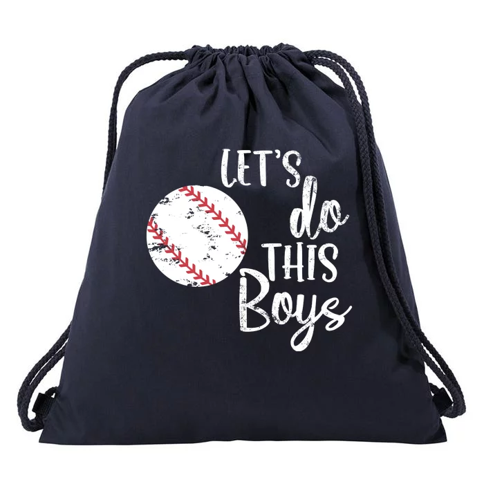 Lets Do This Boy Baseball Game Drawstring Bag