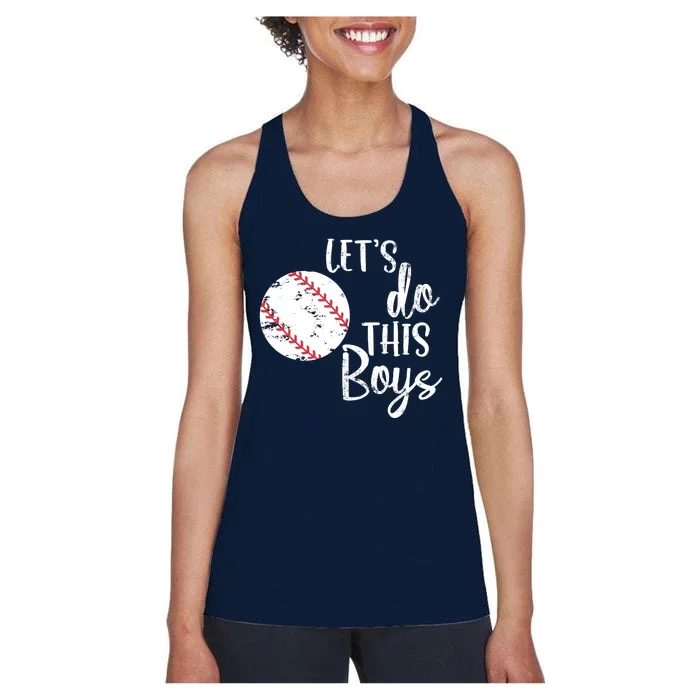 Lets Do This Boy Baseball Game Women's Racerback Tank