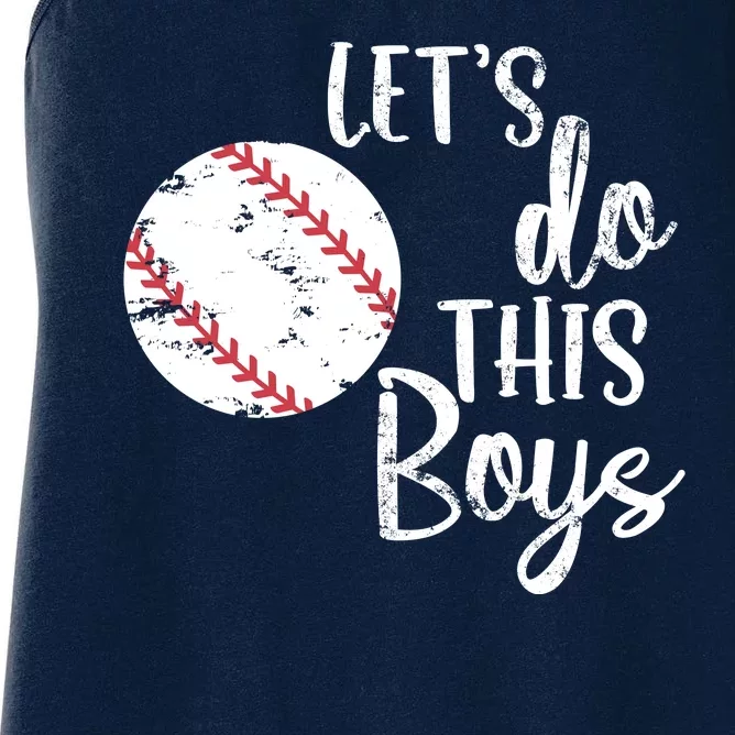 Lets Do This Boy Baseball Game Women's Racerback Tank