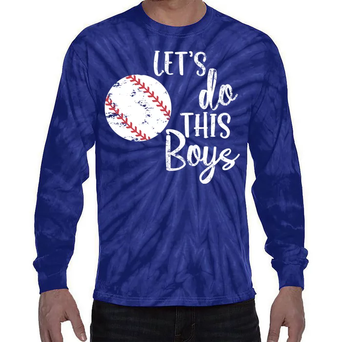 Lets Do This Boy Baseball Game Tie-Dye Long Sleeve Shirt