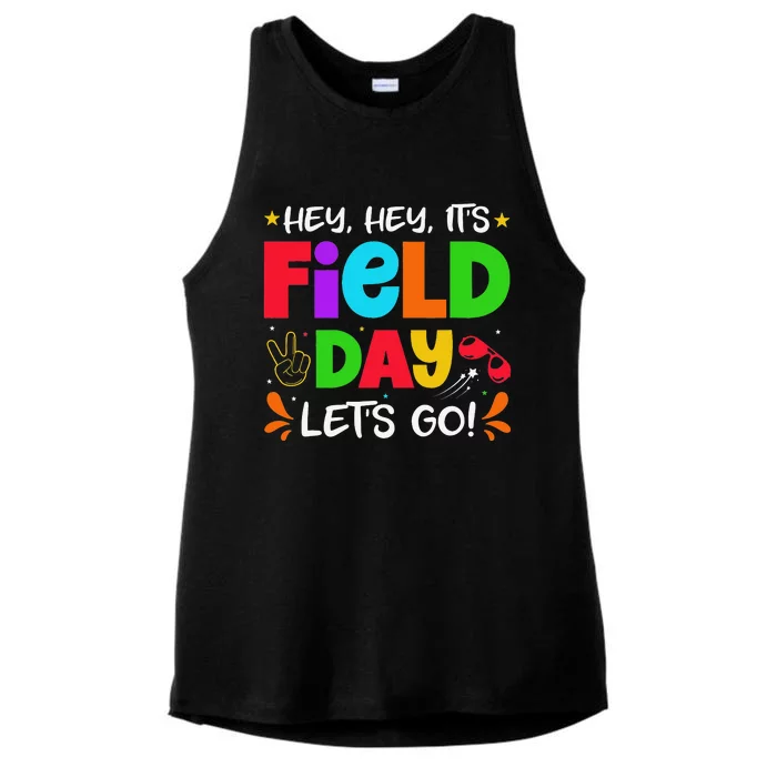 Let's Do This Field Day Thing Teacher Student School Ladies Tri-Blend Wicking Tank