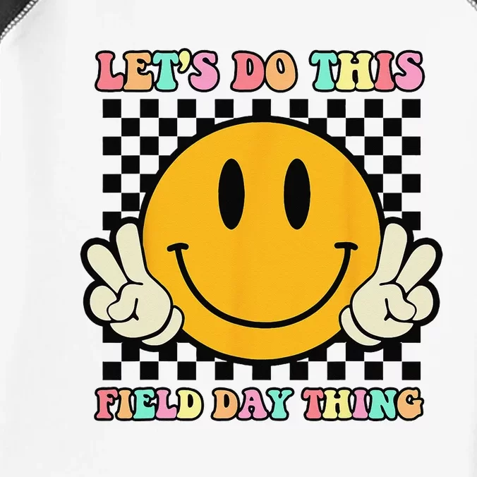 Let's Do This Field Day Thing Groovy Hippie Smile Face Infant Baby Jersey Bodysuit