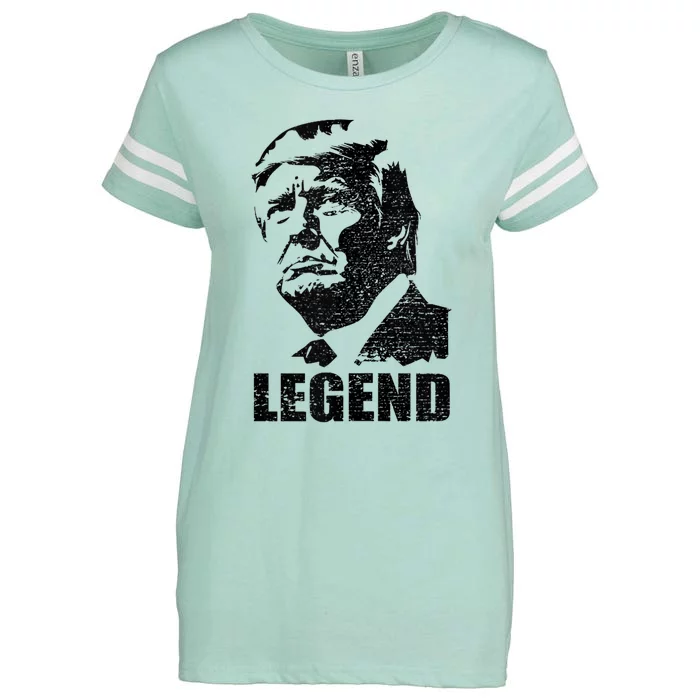 Legend Donald Trump 2024 Election Patriotic Political Humor Enza Ladies Jersey Football T-Shirt