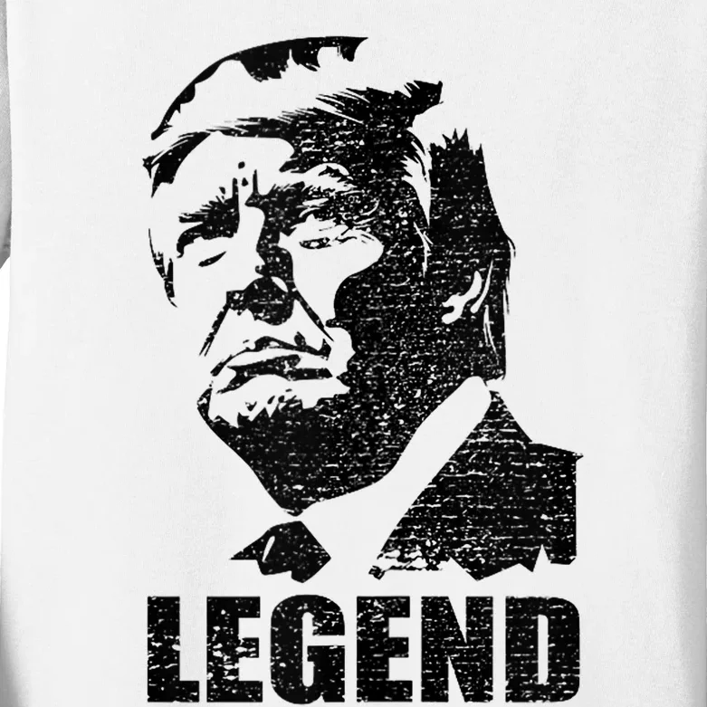 Legend Donald Trump 2024 Election Patriotic Political Humor Kids Long Sleeve Shirt