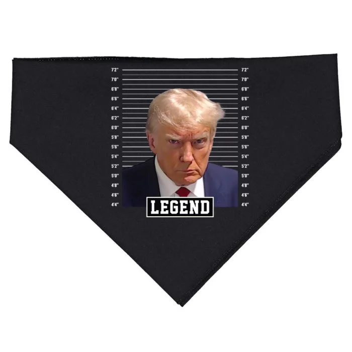 Legend Donald Trump Mugshot Pro Trump USA-Made Doggie Bandana