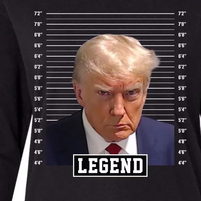 Legend Donald Trump Mugshot Pro Trump Womens Cotton Relaxed Long Sleeve T-Shirt